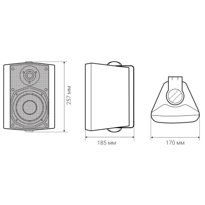Двухполосный настенный громкоговоритель 30Вт WS-430BL
