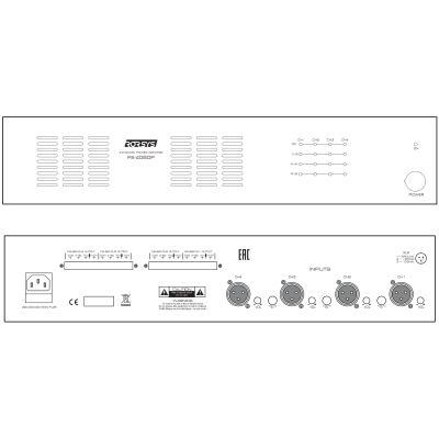 Четырехканальный трансляционный усилитель, 4х 120Вт